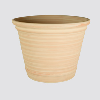 Pot Cuvier strié en terre cuite claire Ø 32 x H. 2
