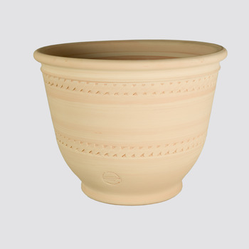 Pot Campana frise en terre cuite claire Ø 40 x H.