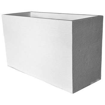 Jardinière graphit en plastique blanc cérusé - 99,