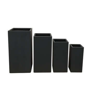 Colonne carrée en fibre d'argile, anthracite L. 40