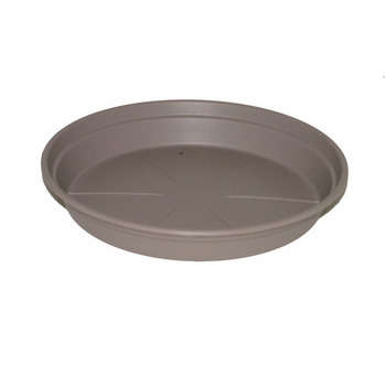 Soucoupe CocoriPot ronde en plastique taupe - D. 2