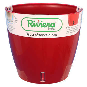 Pot Eva New en polypropylène, rouge : D.45 cm