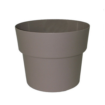 Pot Cocoripot rond en plastique taupe - D. 58 cm