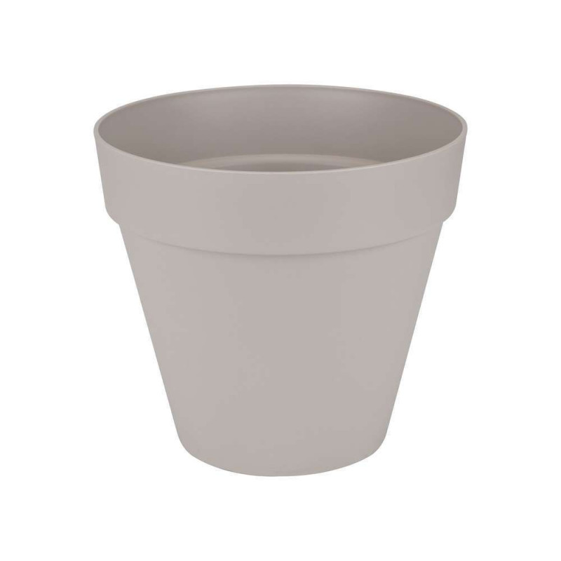Pot Loft Urban rond en plastique gris chaud - D. 2