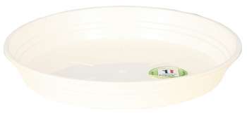 Soucoupe ronde : blanc, d.22cm