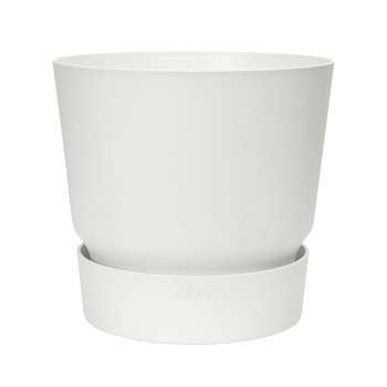 Pot rond Greenville en polypropylène blanc - D. 25