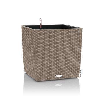 Pot Cube Cottage : 40cm brun sable