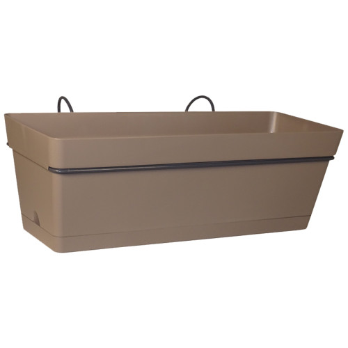 Kit mini jardinière Cocoripot taupe 30 avec platea