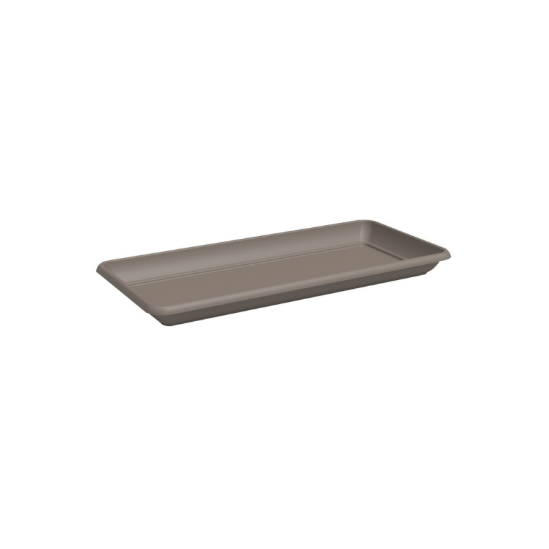 Soucoupe rectangle Althéa, coloris taupe - L. 40cm