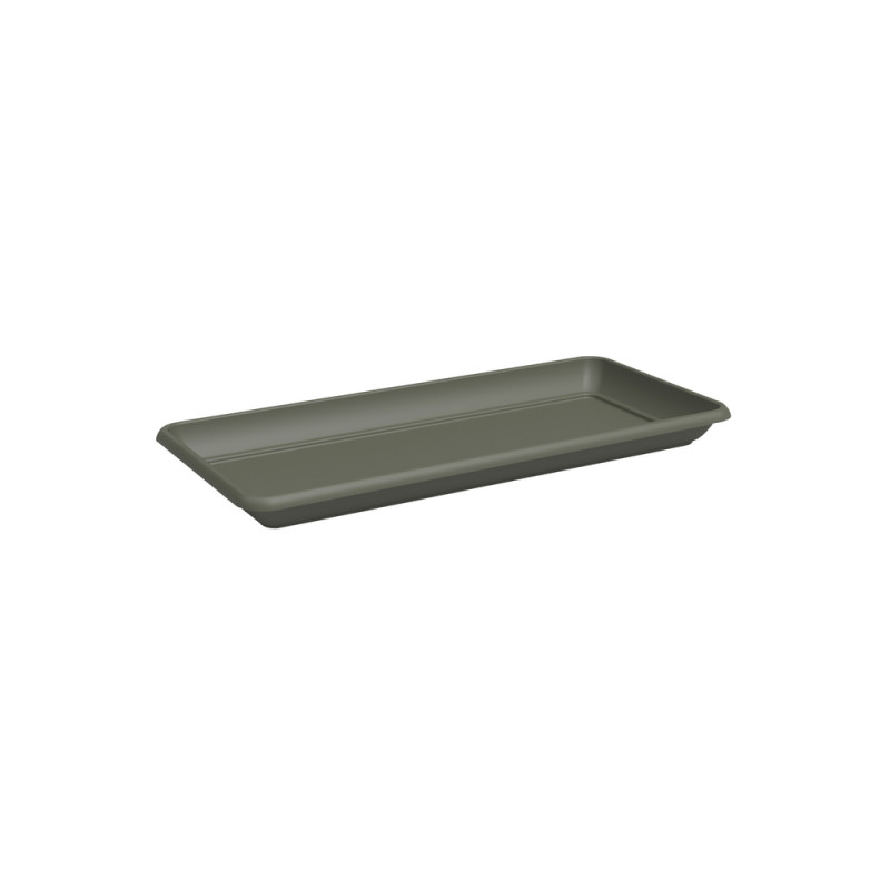 Soucoupe rectangle Althéa, coloris vert sec - L. 8