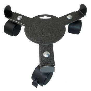 Support poterie extensible avec 3 roulettes, métal