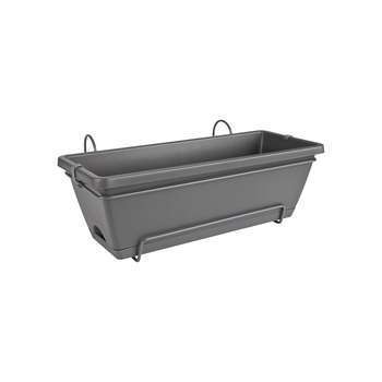 Jardinière Barcelona en plastique gris anthracite