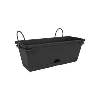 Jardinière green basicsen plastique noir - 30,2x19