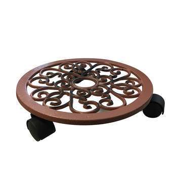 Support fer forgé aspect rouillé diam. 30cm