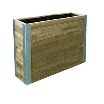 Bac bambou - traité - 100 x 30 x 78,5 cm