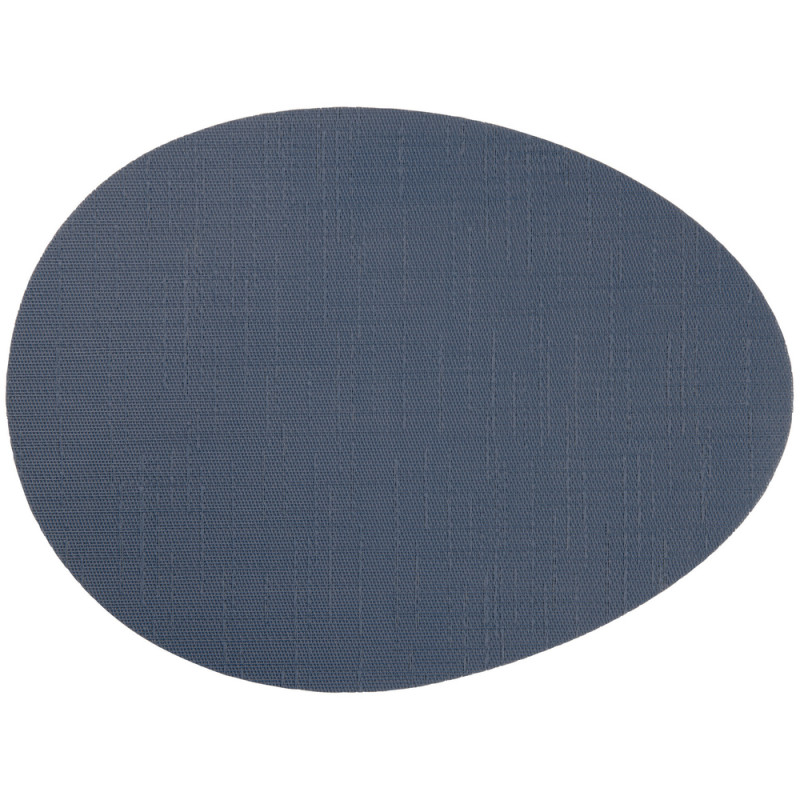 Set de table arrondi, coloris bleu arctique - L. 4