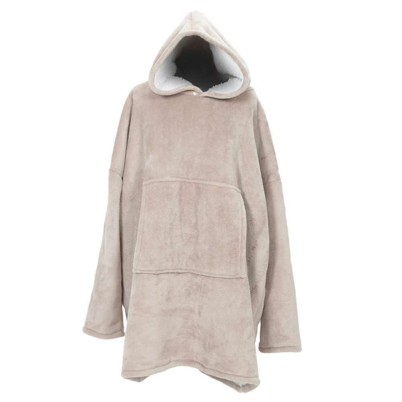 Sweat à capuche d'intérieur Sherpa en lin