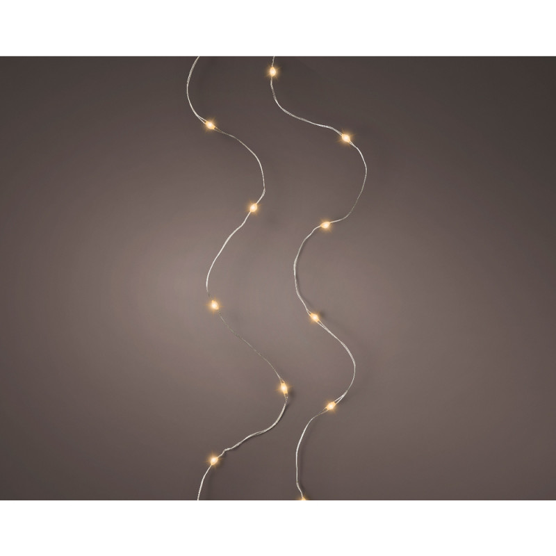Guirlande lumineuse à piles 40 micro-led, blanc ch