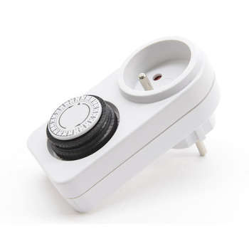 Minuteur blanc 24H. pour intérieur dim. 11. 6x7. 7