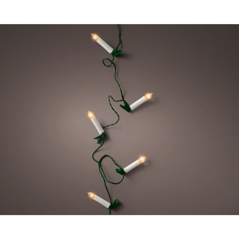Guirlande lumineuse en bougie 30 led, blanc chaud