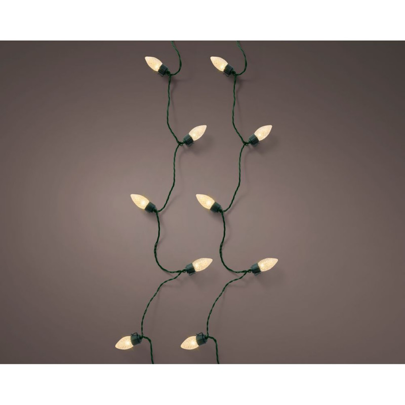 Guirlande lumineuse, LED vintage blanc doré - L. 9