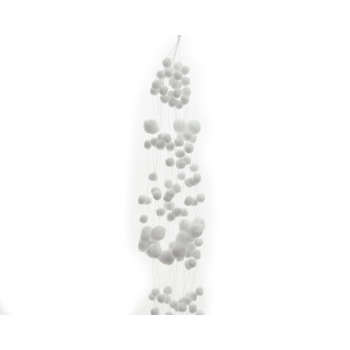 Guirlande Boules de neige en ouate : Longueur 78 c