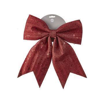 Noeud Paillete 33Cm Rouge