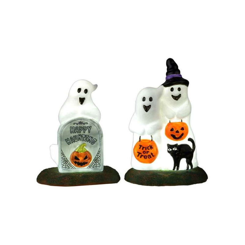 Joyeux Halloween, trio de fantômes animés L 6 x l