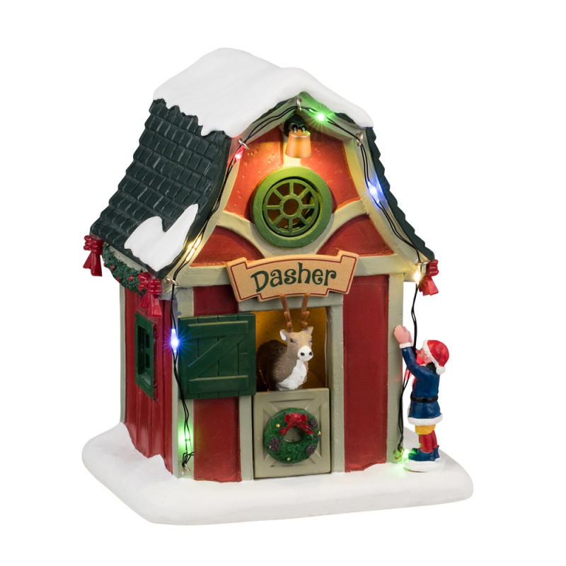Scène de Noël : La maison Dasher's Den - H. 12,8cm