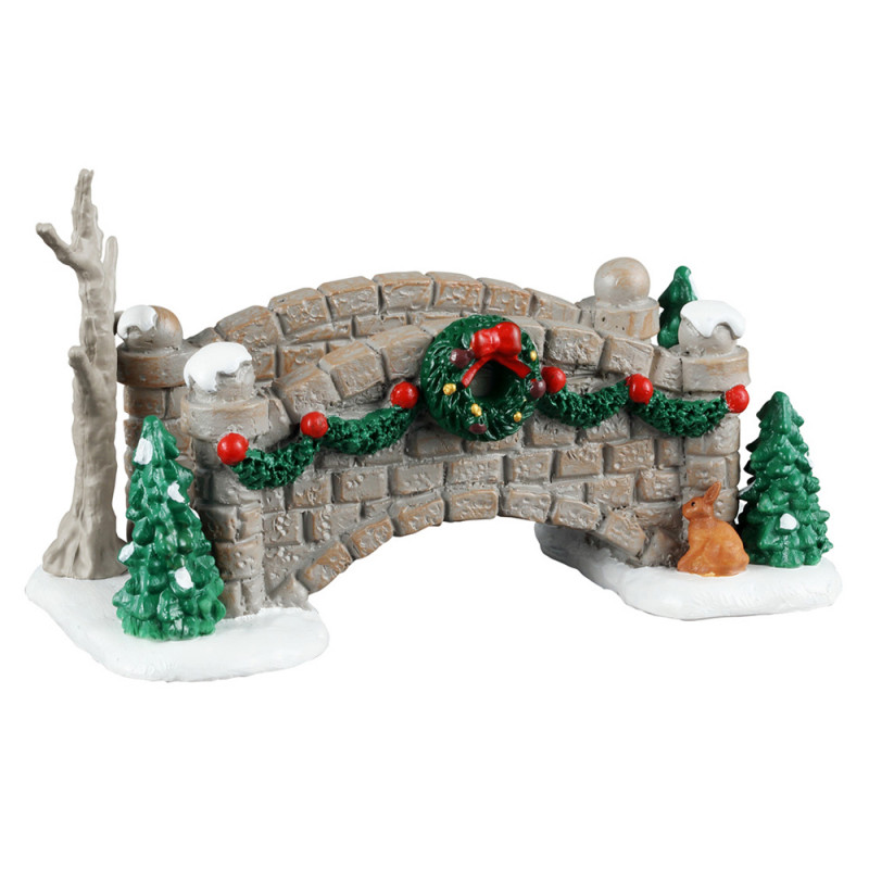 Décoration pour village miniature, Pont de Noël en