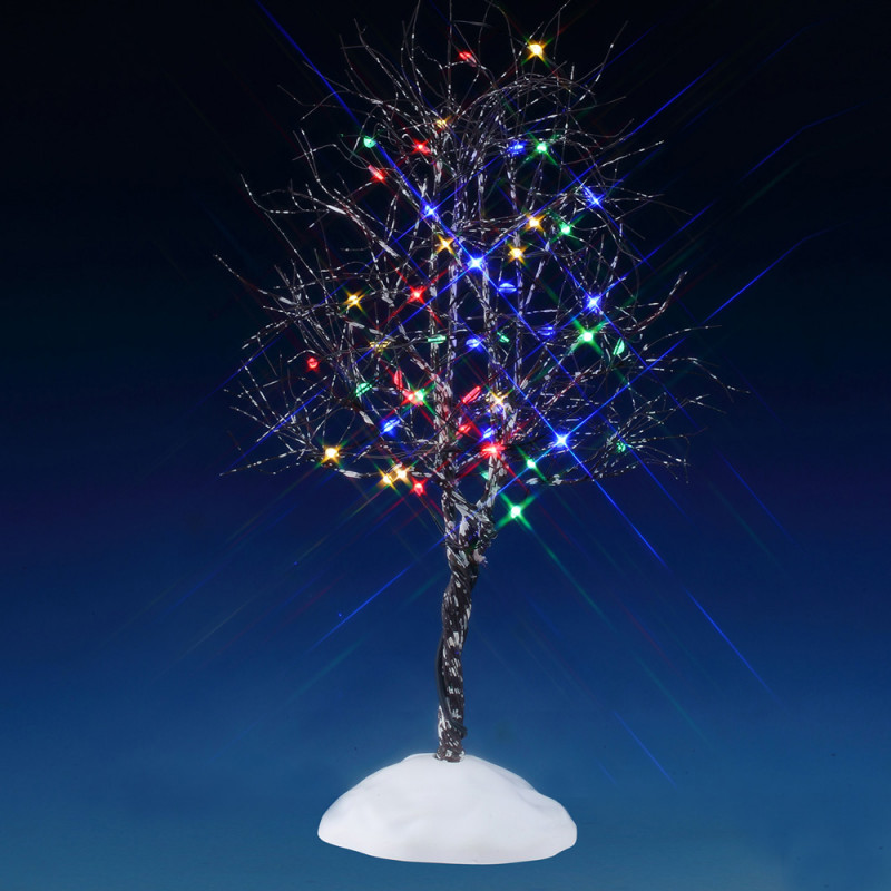 Décoration de Noël, noyer cendré, diodes multicolo