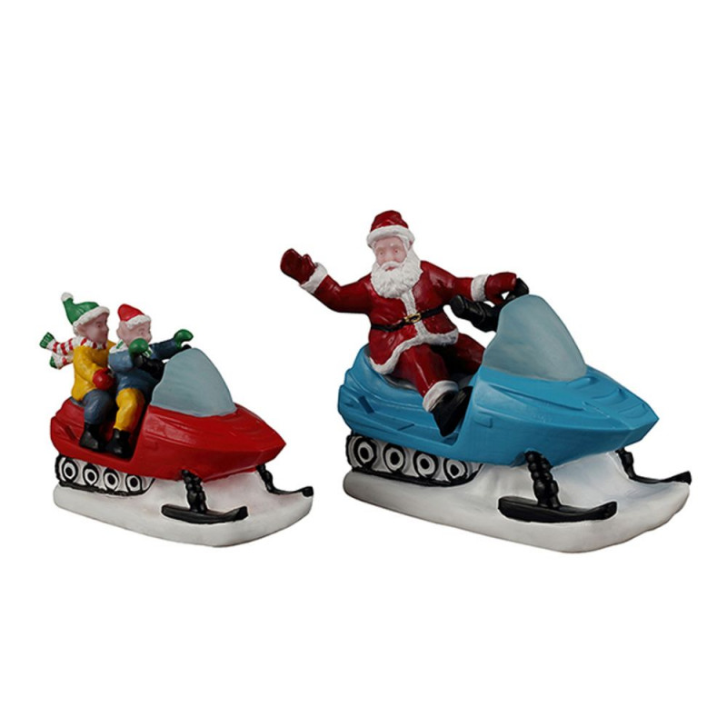 Lot de 2 figurines : le jour de congé du père Noël