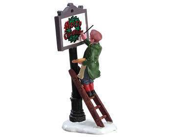 Figurine de Noël : Le peintre d'affiches