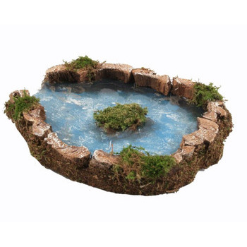Décoration pour paysage de Noël : Ilot sur étang 2