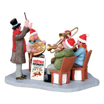 Figurine de Noël : musiciens en résine H. 6,8cm