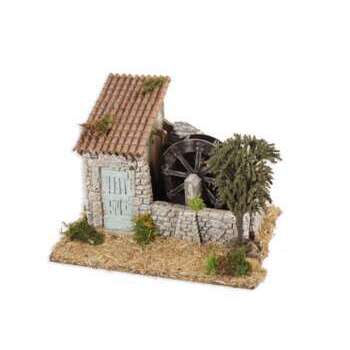 Moulin provencal eau avec arbre