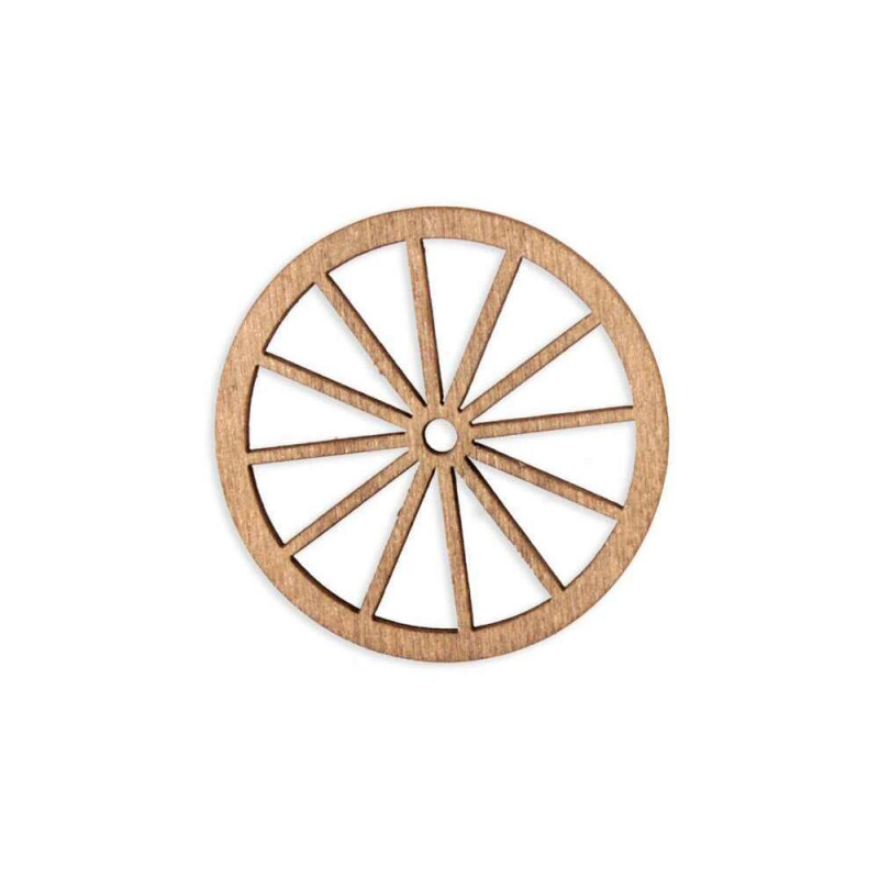 Roue pour charriot D6cm en bois