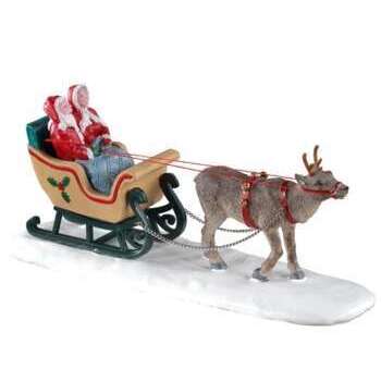 Figurine de Noël : Promenade en traineau au pôle N