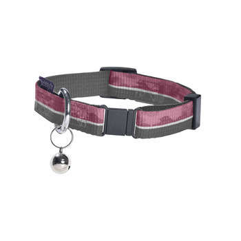 Collier pour chat : nylon, rose, 37x1,6cm