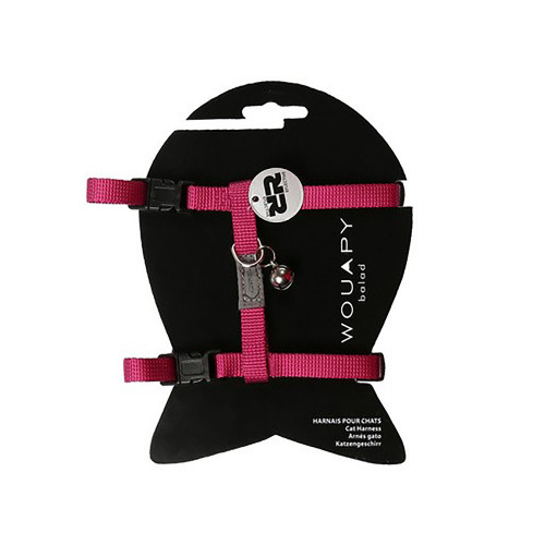Harnais pour chat basic line fushia