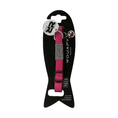 Collier basic line fushia pour chat