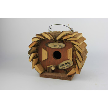 Nichoir Ecorce en bois pour oiseaux : h.17cm