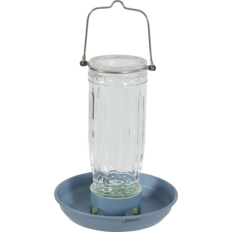 Mangeoire pour oiseau verre orage